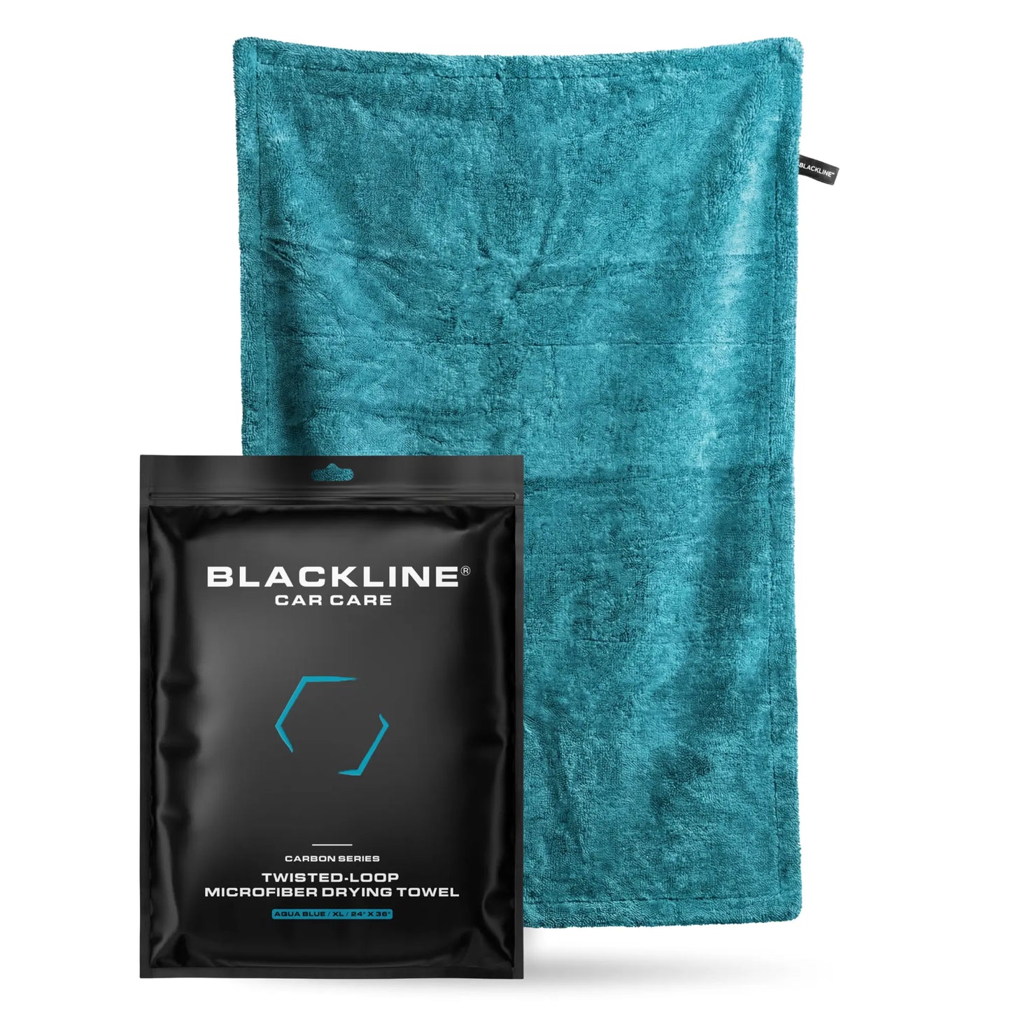 Blackline 1300 GSM Twisted Loop Microfiber Drying Towel, 24x36 Ultra Absorbent Car Drying Cloth for Auto Detailing