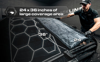 Blackline 1300 GSM Twisted Loop Microfiber Drying Towel, 24x36 Ultra Absorbent Car Drying Cloth for Auto Detailing