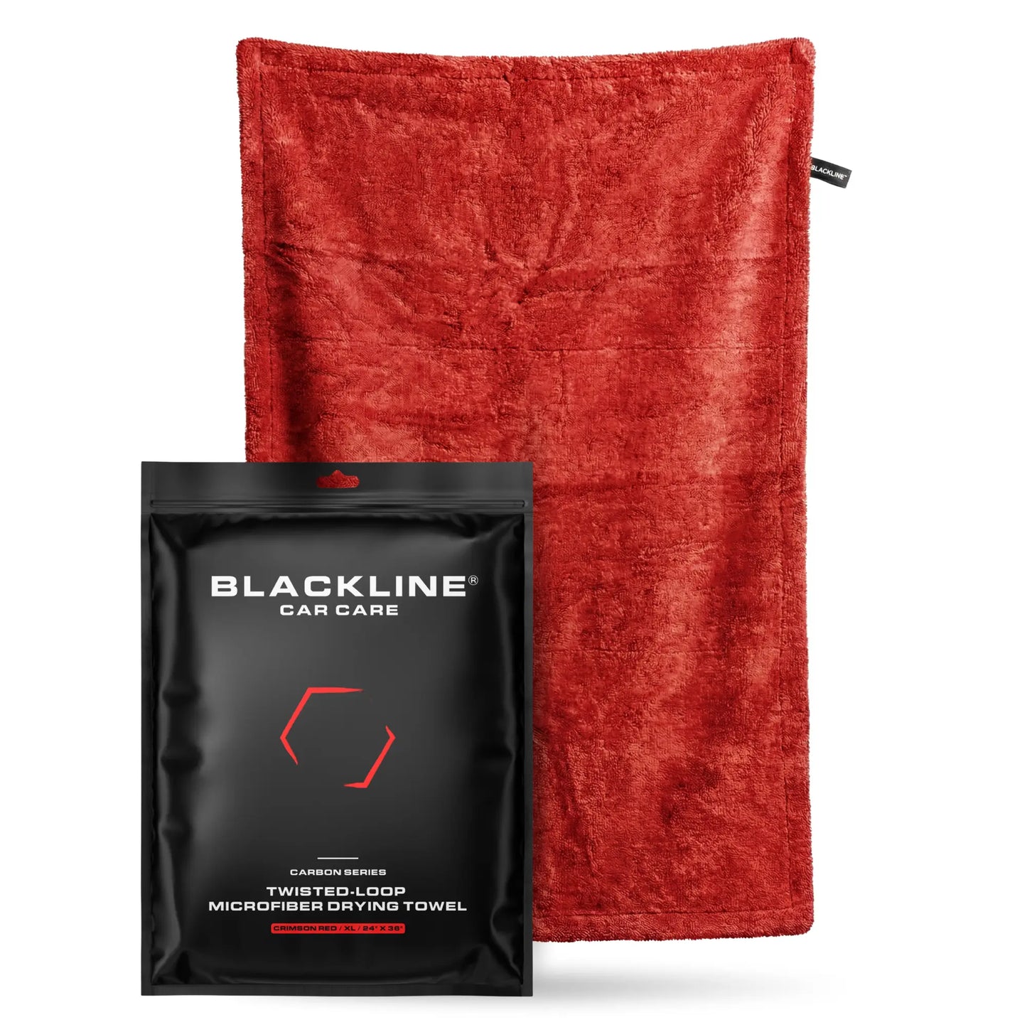 Blackline 1300 GSM Twisted Loop Microfiber Drying Towel, 24x36 Ultra Absorbent Car Drying Cloth for Auto Detailing