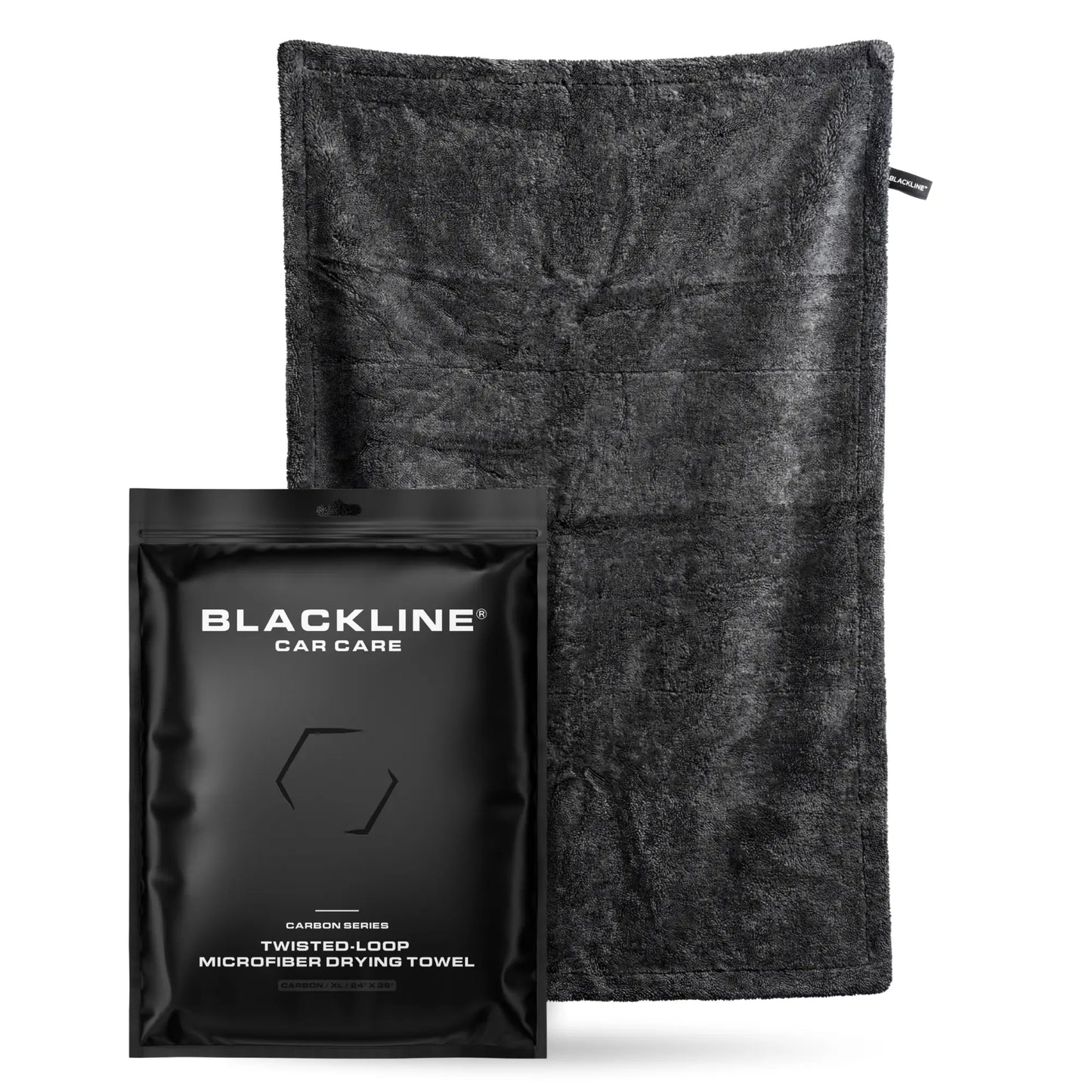 Blackline 1300 GSM Twisted Loop Microfiber Drying Towel, 24x36 Ultra Absorbent Car Drying Cloth for Auto Detailing