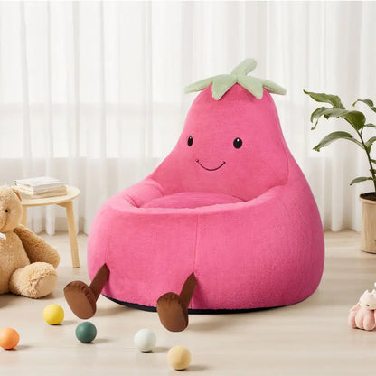 Memory Foam Bean Bag Chair for Kids, Soft Toddler Sofa with High Rebound Foam for Reading & Gaming